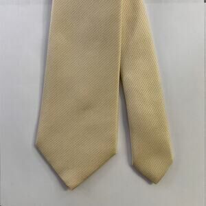DOLCE & GABBANA Cream Gold Silk Tie